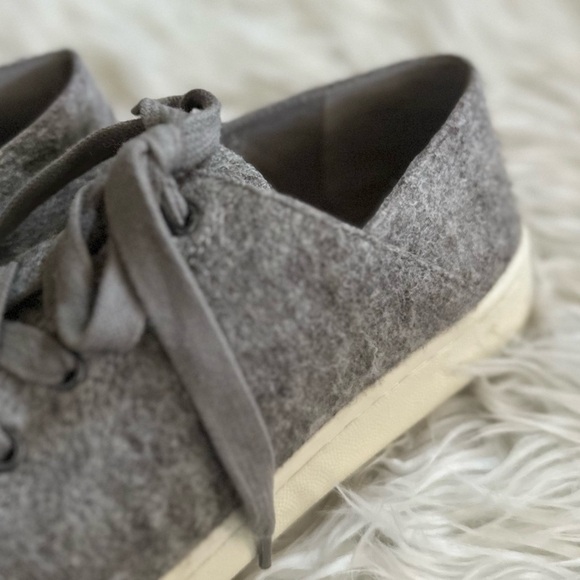 EILEEN FISHER 11 Clifton Felted Wool Sneakers in Koala Gray • Fall Winter Shoes - Picture 5 of 16